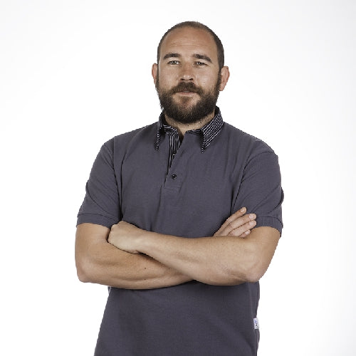 POLO GRIS HOMBRE M/C C/CAMISERO