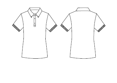 POLO NEGRO MUJER M/C C/CAMISERO