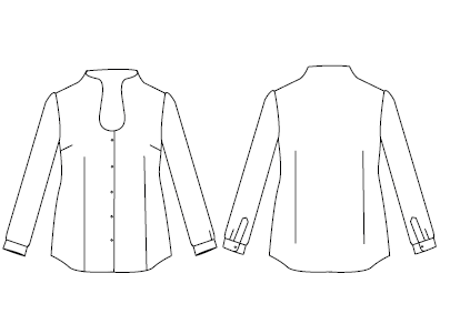 CAMISA MUJER CUELLO CHIMENEA  LILIANA