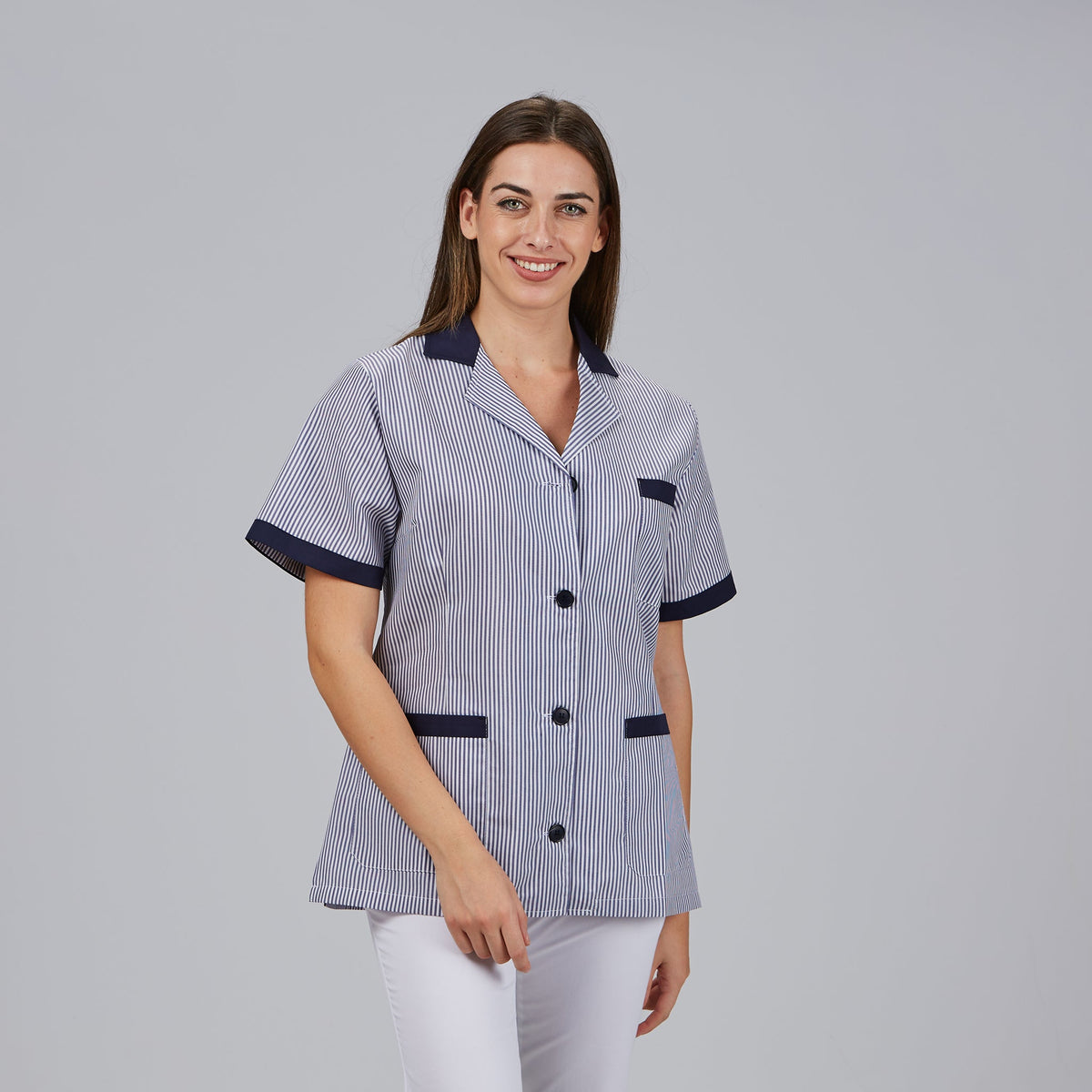 BATA MUJER CORTA VICHY M/C COMBINADA