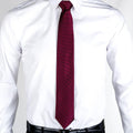 CORBATA SIN NUDO JACQUARD OJO DE PERDIZ