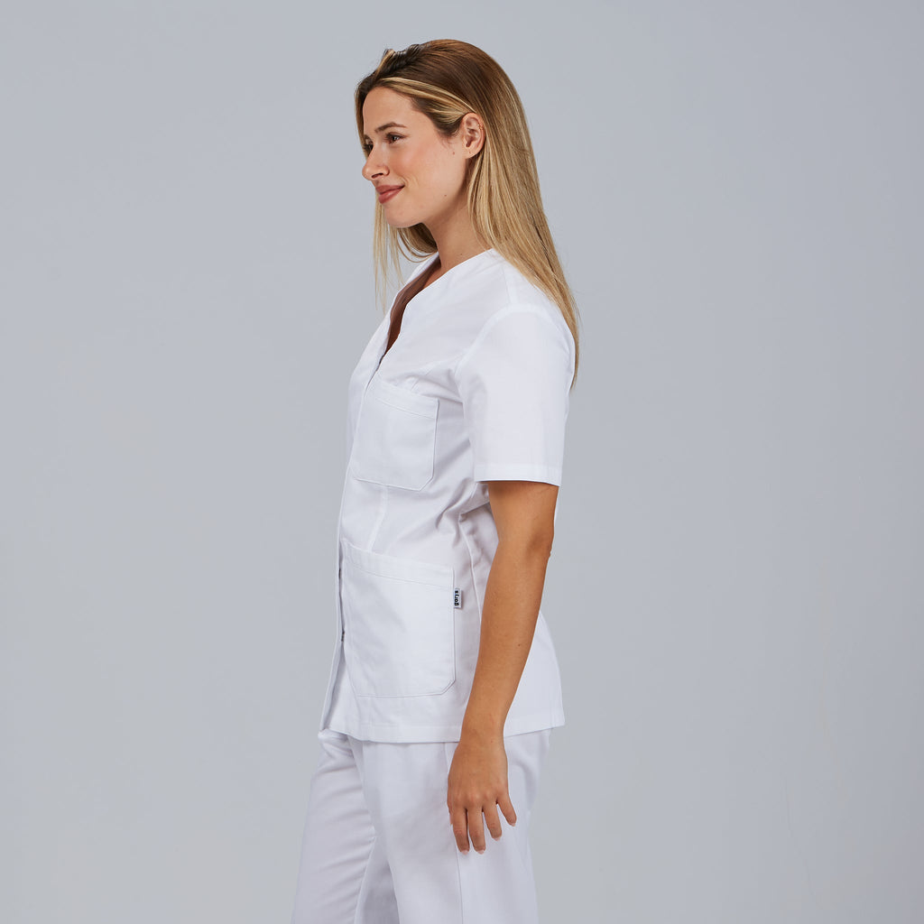 BATA MUJER OPORTO CORCHETES BLANCA