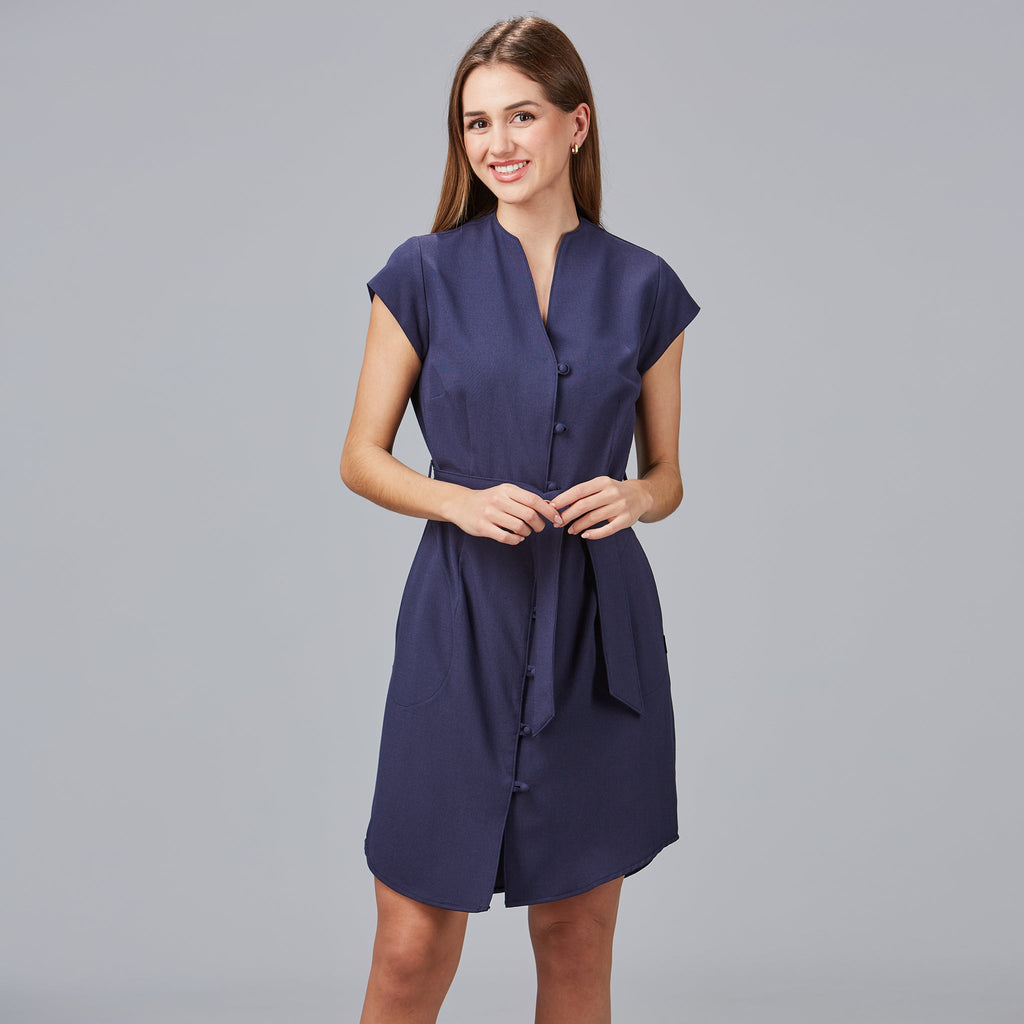 VESTIDO BOTON FORRADO VIVAZ X.LINEN