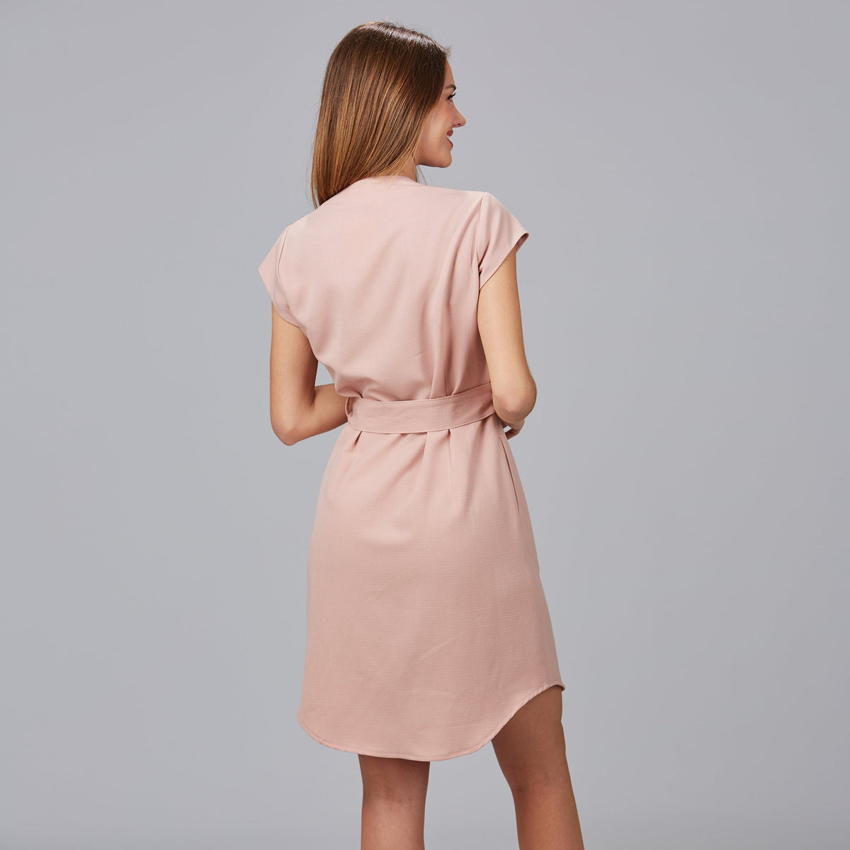 VESTIDO BOTON FORRADO VIVAZ X.LINEN