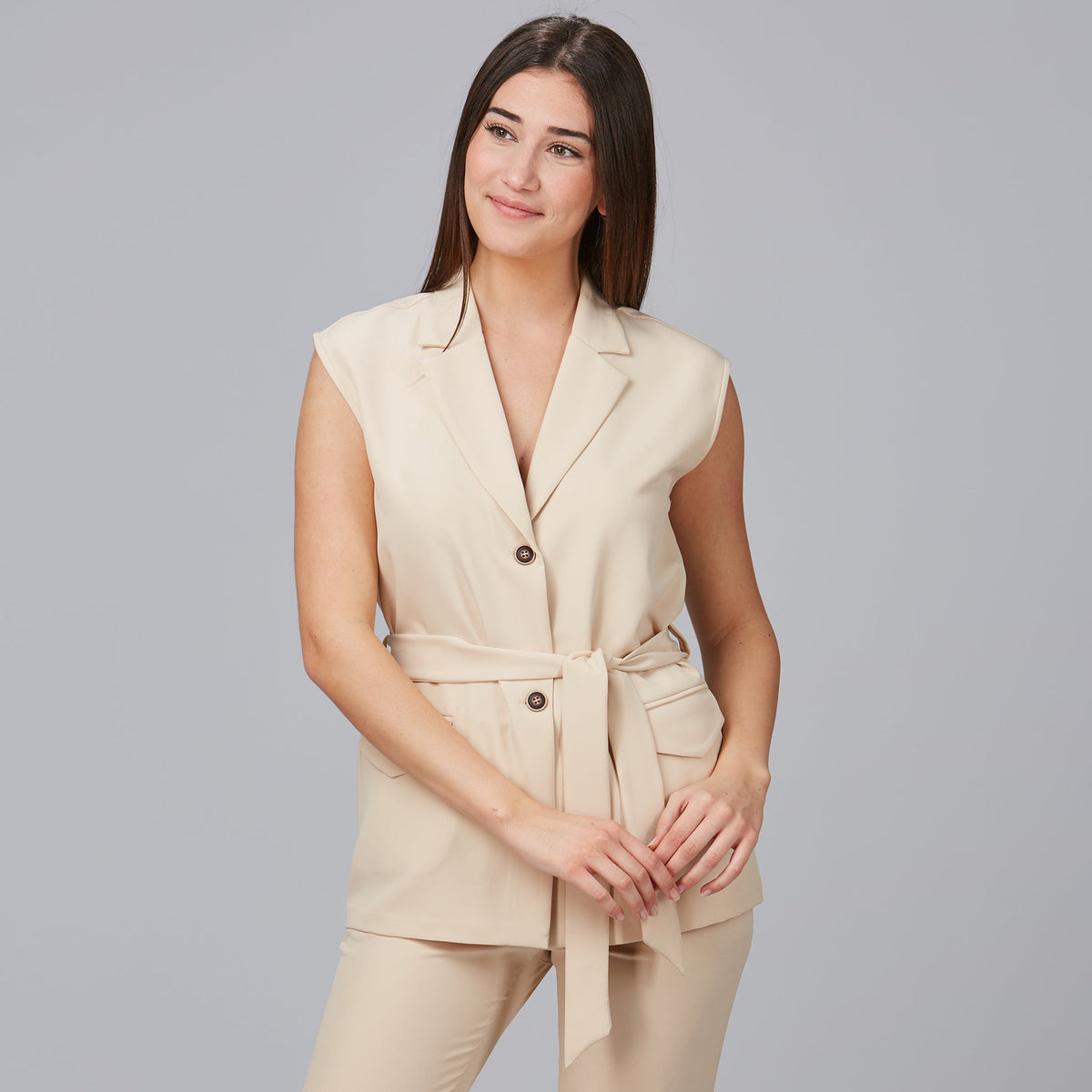 CHALECO MUJER SOLAPA ARABIS