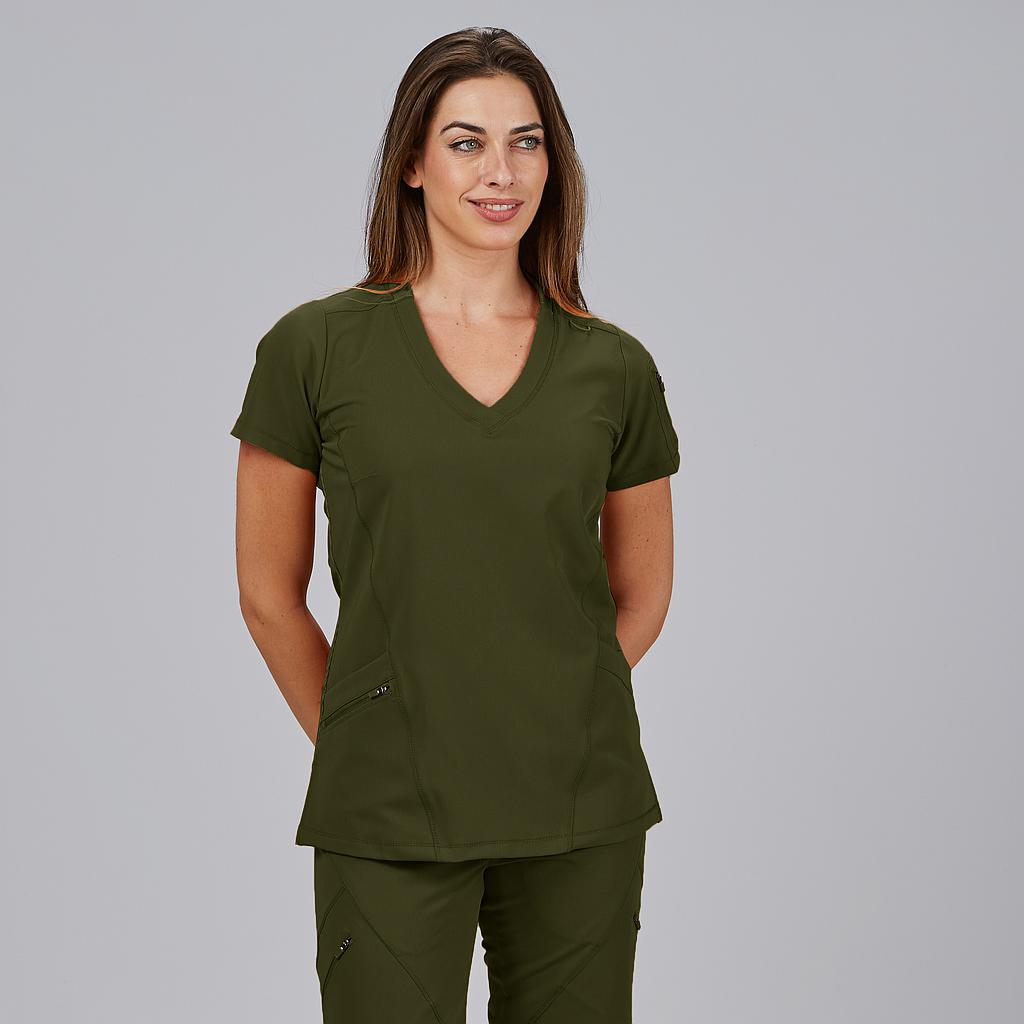 BLUSA MUJER CUELLO CANALE M/C NANCY
