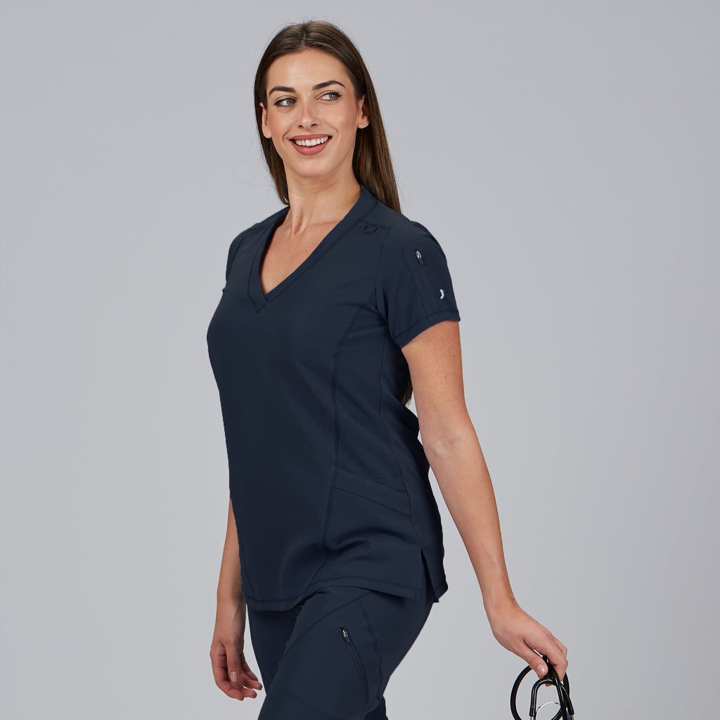 BLUSA MUJER CUELLO CANALE M/C NANCY