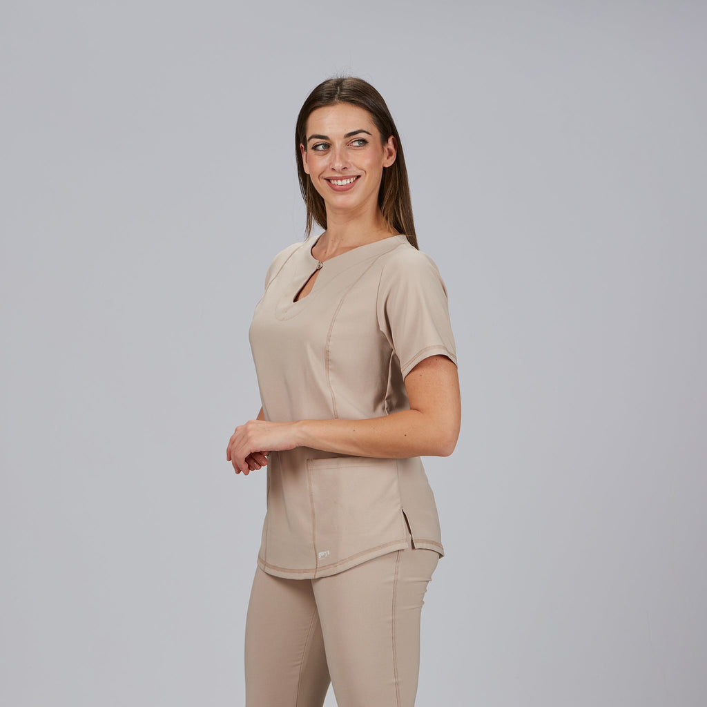 BLUSA MUJER ESCOTE LAGRIMA M/C MARIA