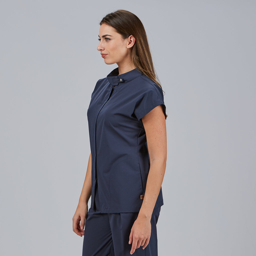 BLUSA MUJER ABIERTA CREMALLERA M/C MUSA