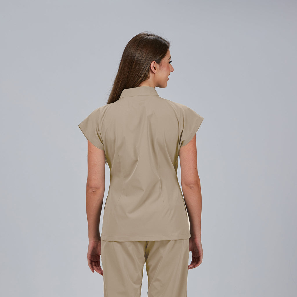 BLUSA MUJER ABIERTA CREMALLERA M/C MUSA