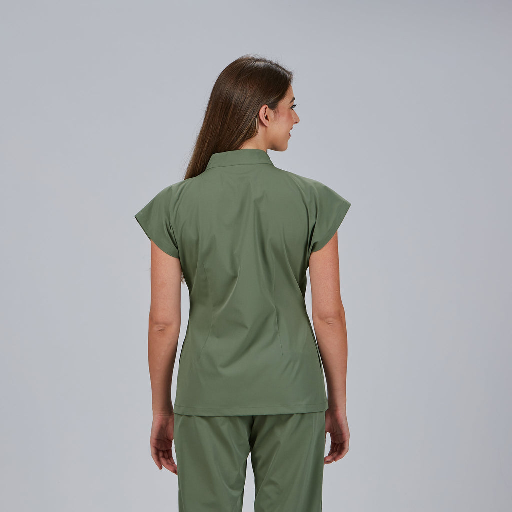 BLUSA MUJER ABIERTA CREMALLERA M/C MUSA