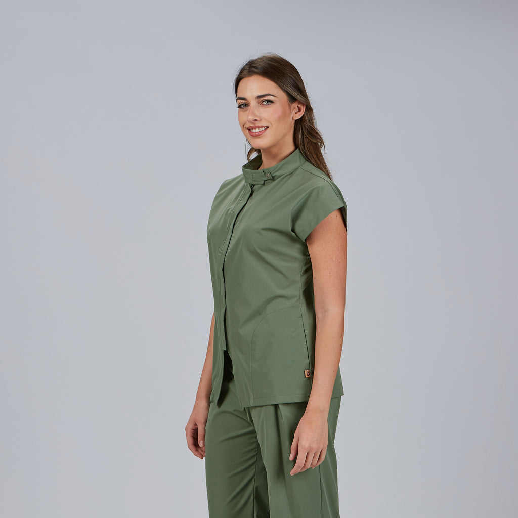 BLUSA MUJER ABIERTA CREMALLERA M/C MUSA
