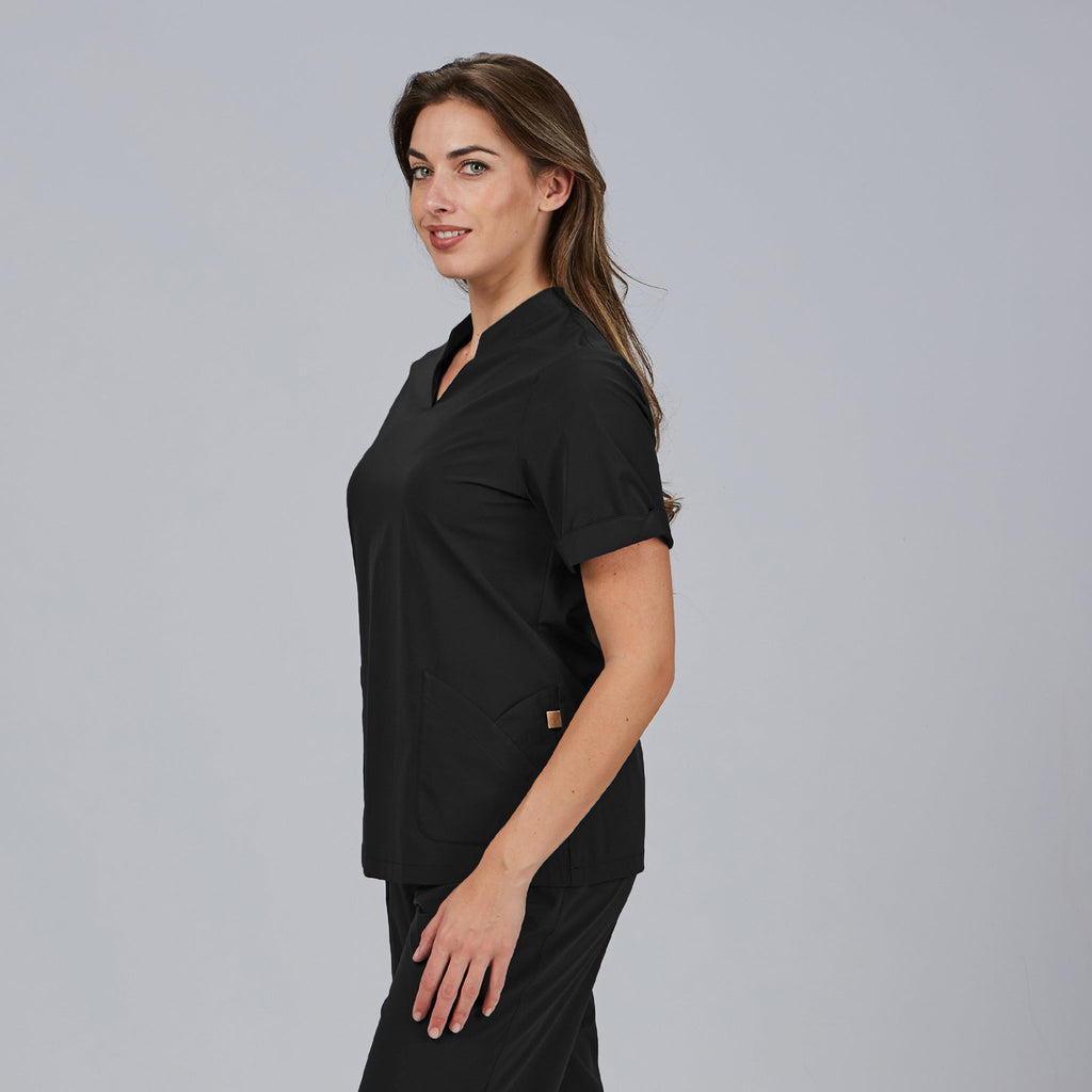 BLUSA MUJER CERRADA BOLSILLOS M/C MAY