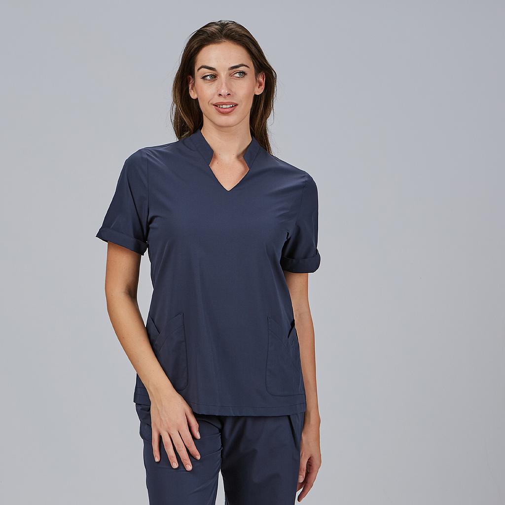 BLUSA MUJER CERRADA BOLSILLOS M/C MAY