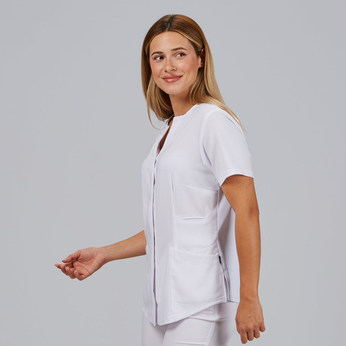 BLUSA MUJER ABIERTA C/PICO M/C DULCINEA