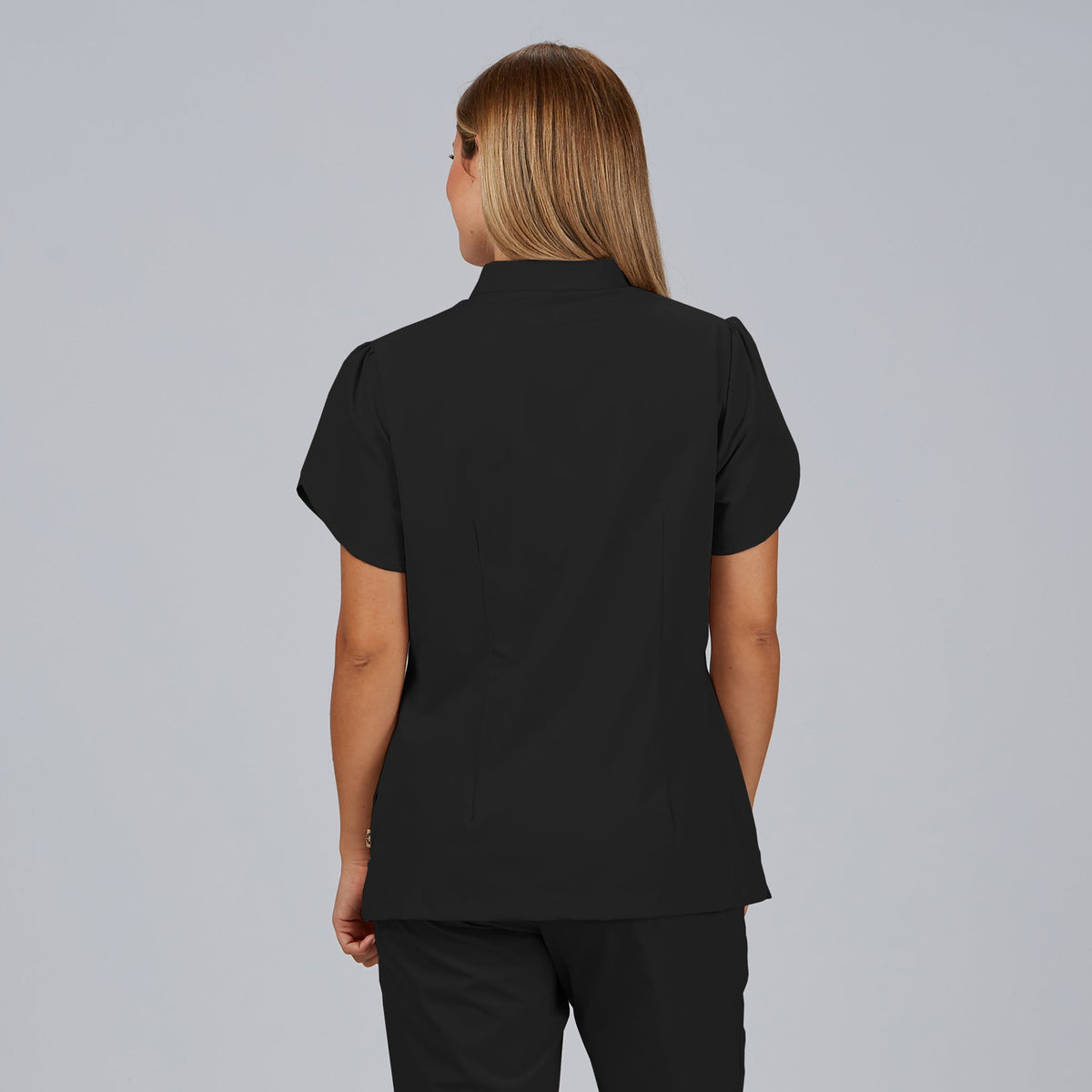 BLUSA MUJER BOTON OCULTO M/C LINA
