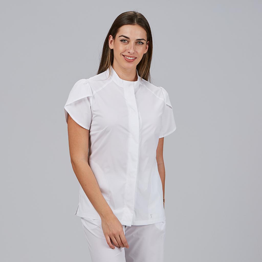 BLUSA MUJER BOTON OCULTO M/C LINA