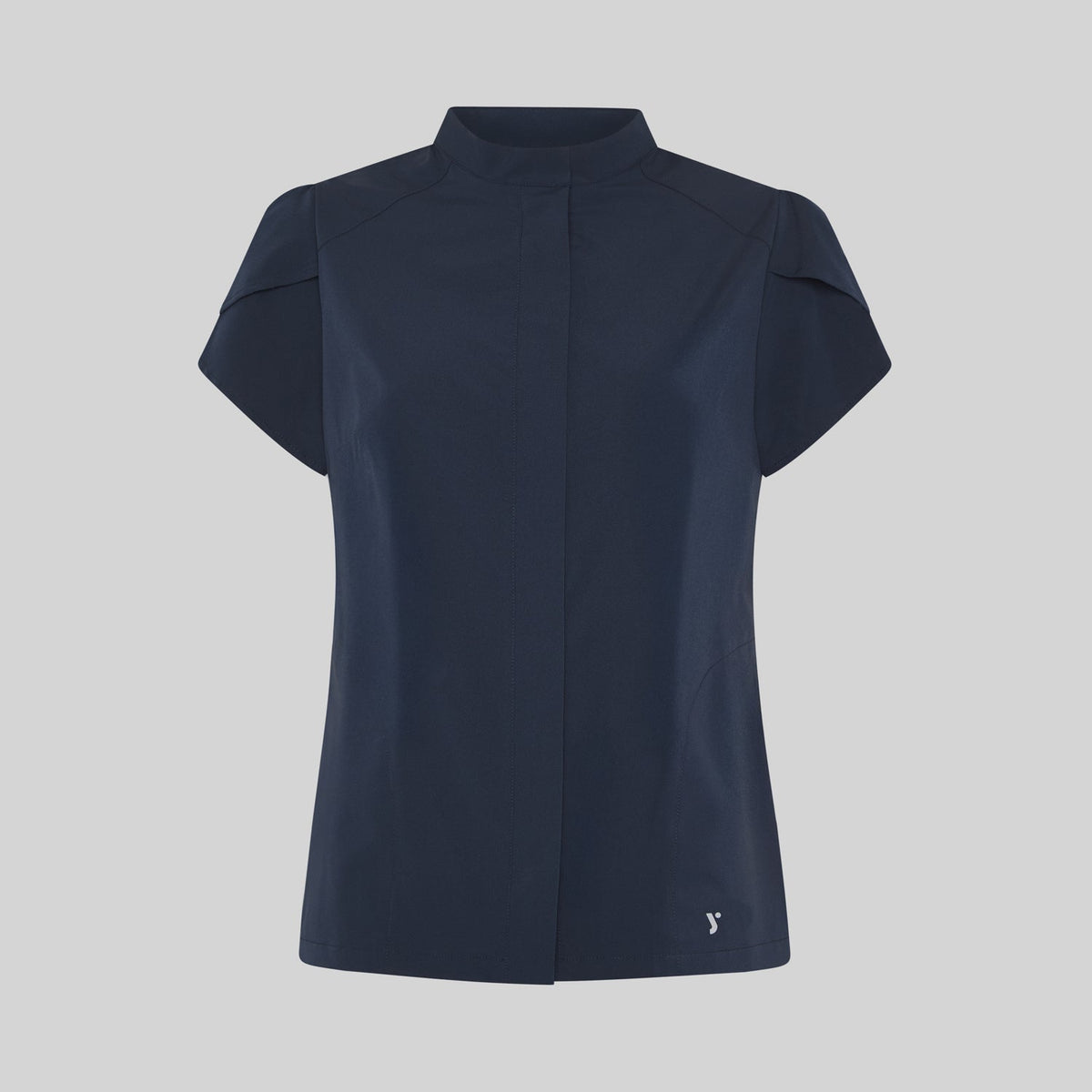 BLUSA MUJER BOTON OCULTO M/C LINA
