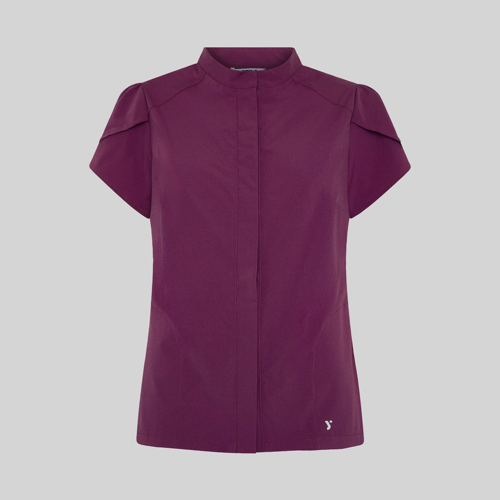 BLUSA MUJER BOTON OCULTO M/C LINA