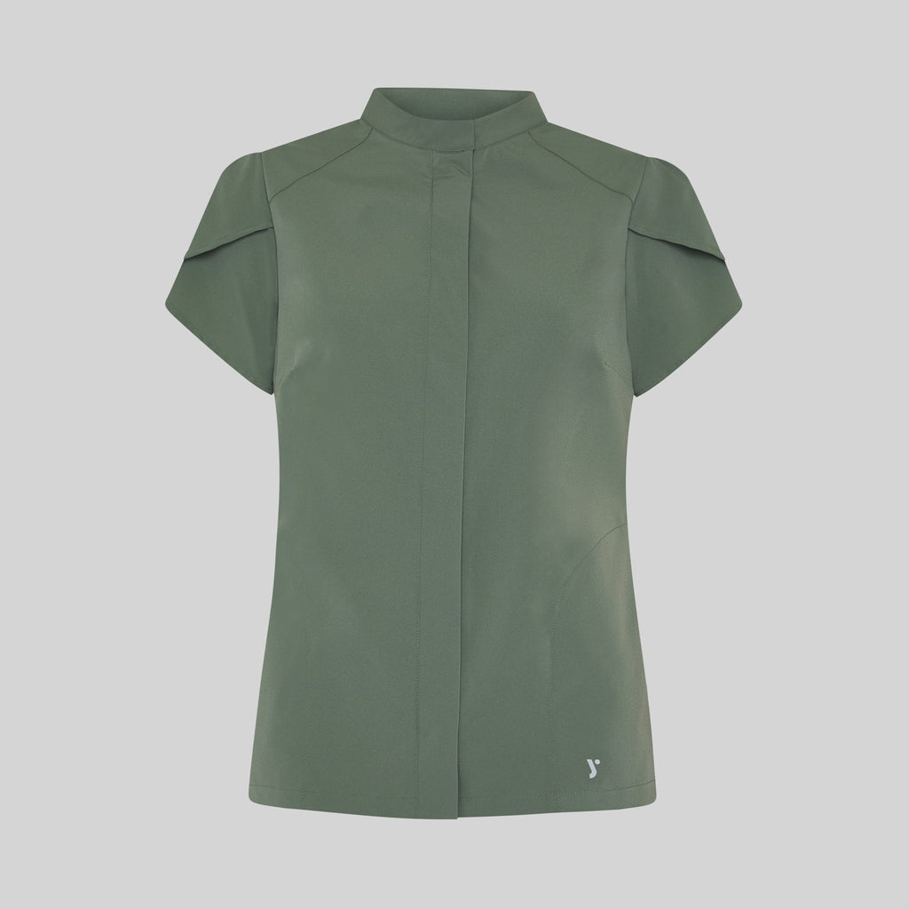 BLUSA MUJER BOTON OCULTO M/C LINA
