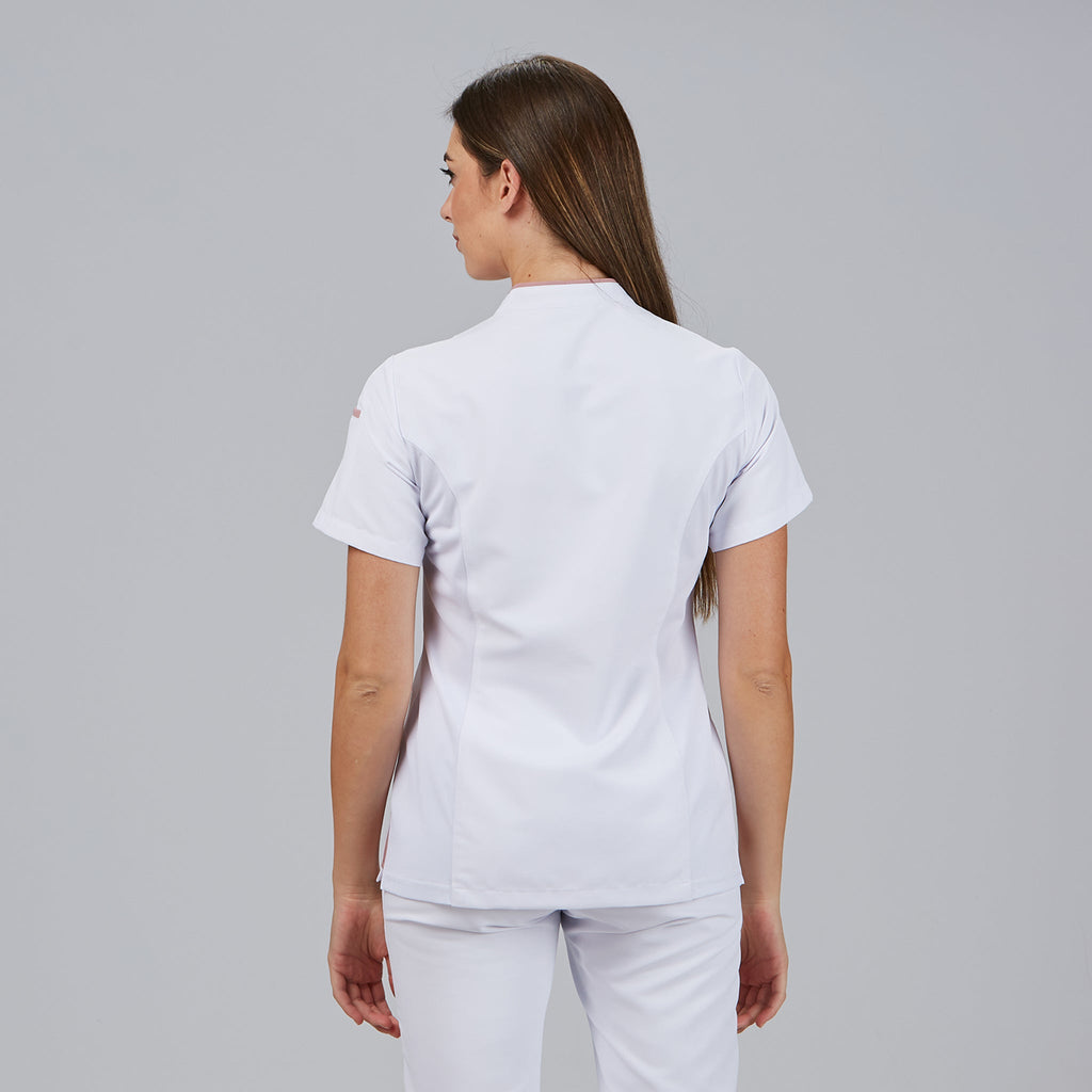 BLUSA MUJER ABIERTA CUELLO MAO M/C YLENA