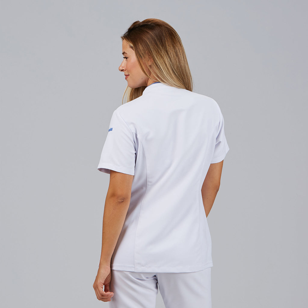BLUSA MUJER ABIERTA CUELLO MAO M/C YLENA