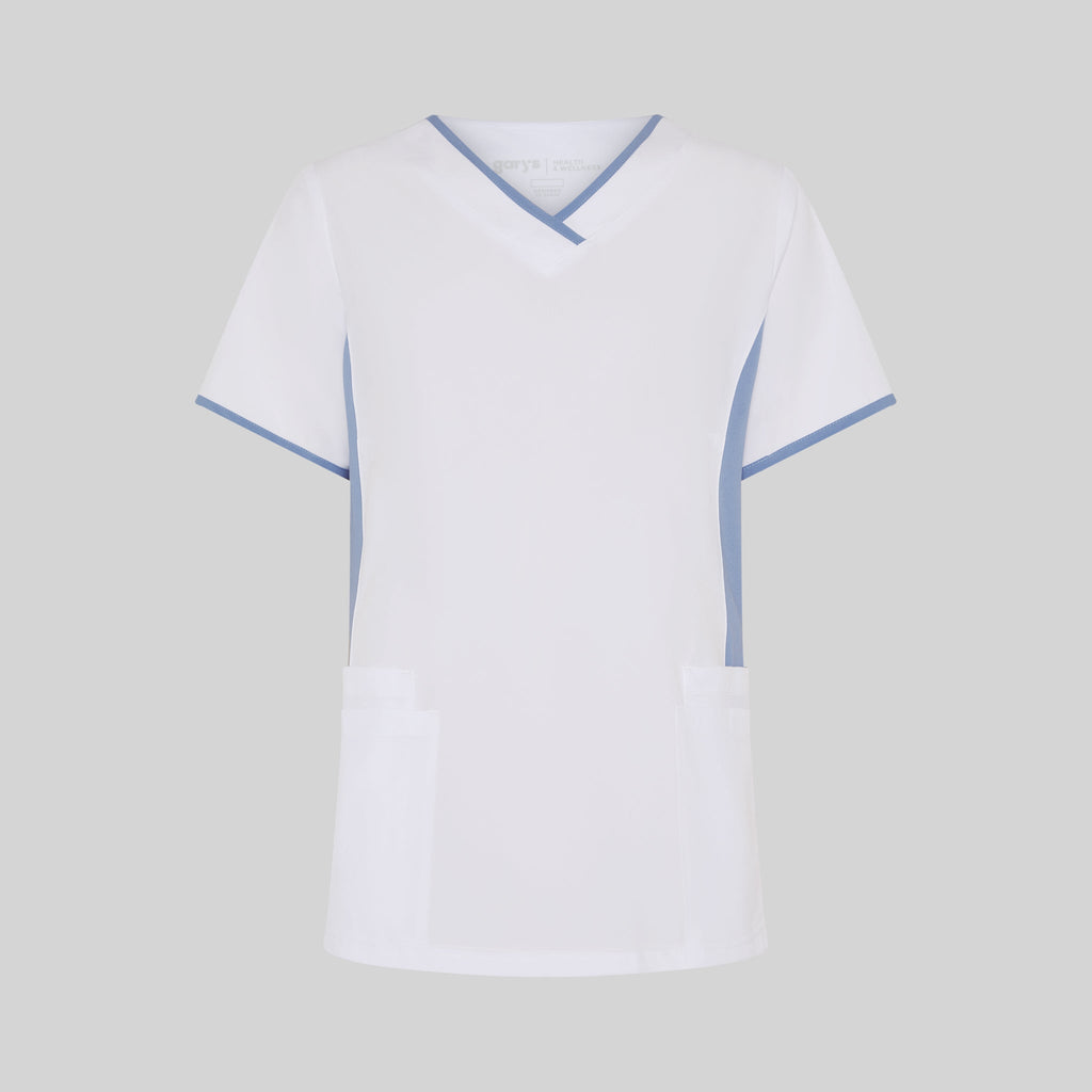 BLUSA MUJER ESCOTE PICO COMBINADA M/C CLEO