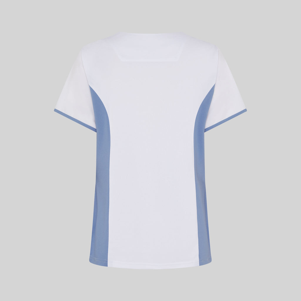 BLUSA MUJER ESCOTE PICO COMBINADA M/C CLEO