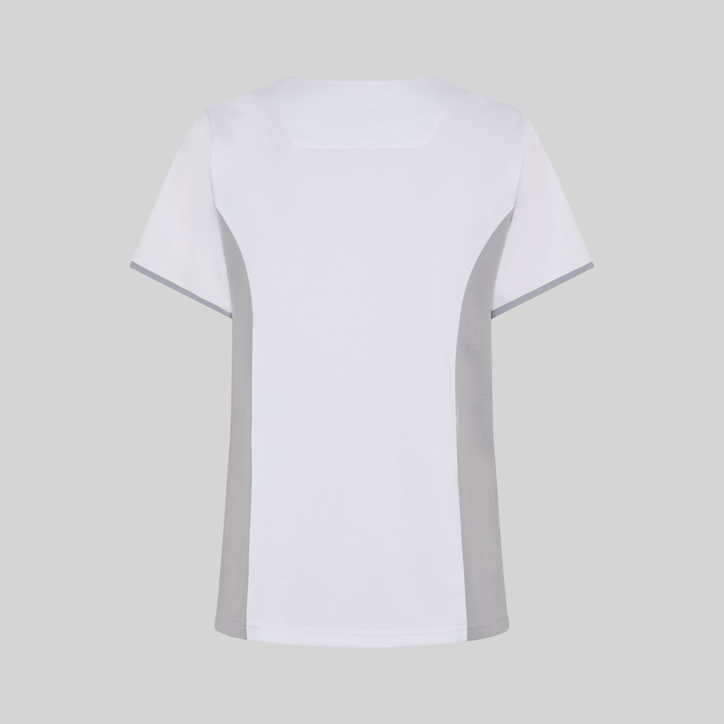 BLUSA MUJER ESCOTE PICO COMBINADA M/C CLEO