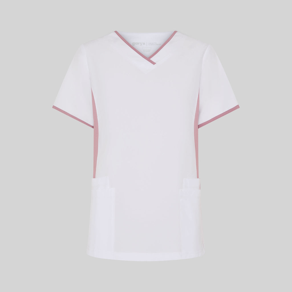 BLUSA MUJER ESCOTE PICO COMBINADA M/C CLEO