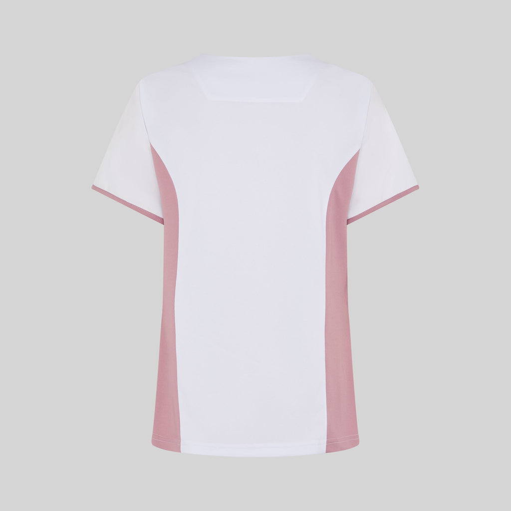 BLUSA MUJER ESCOTE PICO COMBINADA M/C CLEO