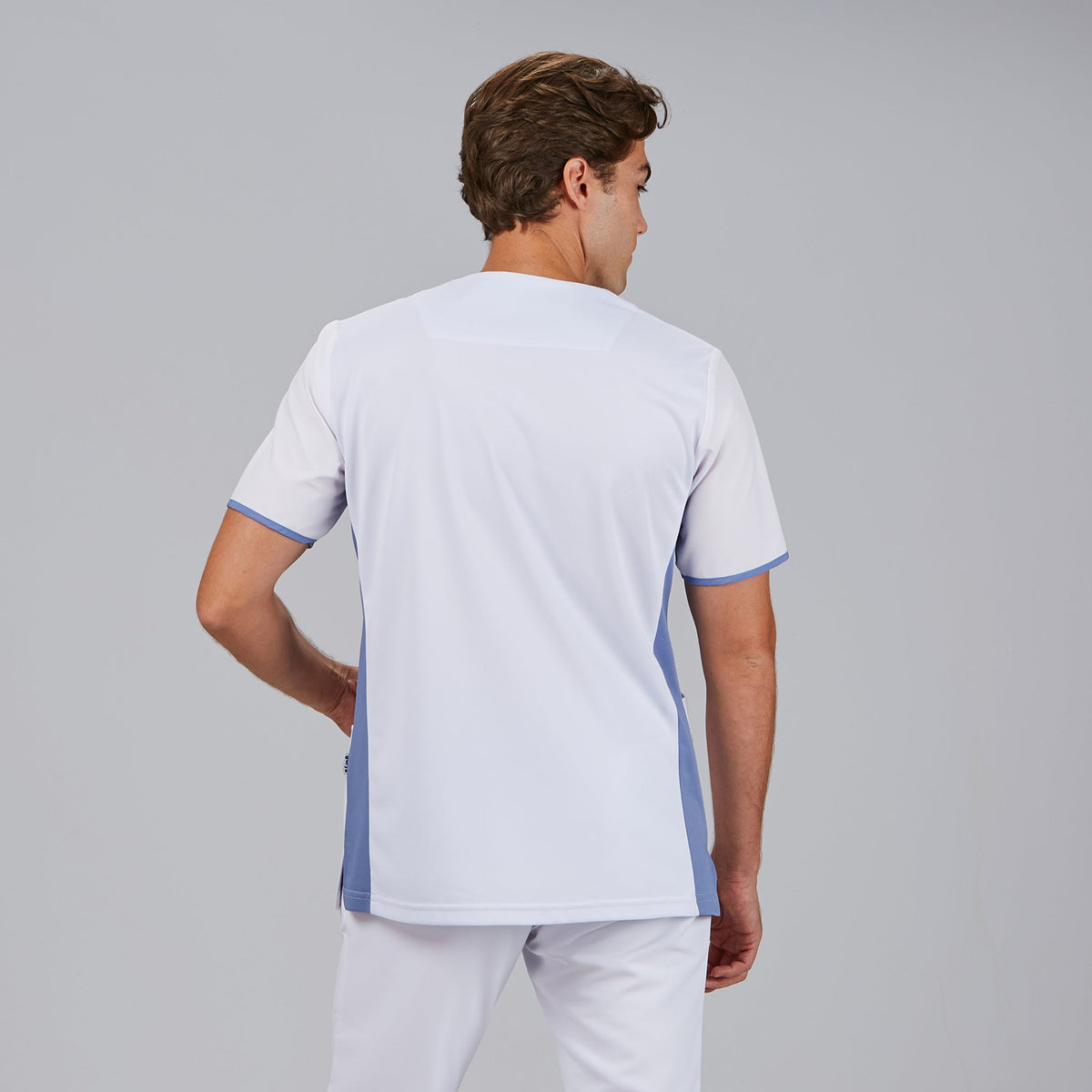 BLUSA HOMBRE ESCOTE PICO COMBINADA M/C GAEL