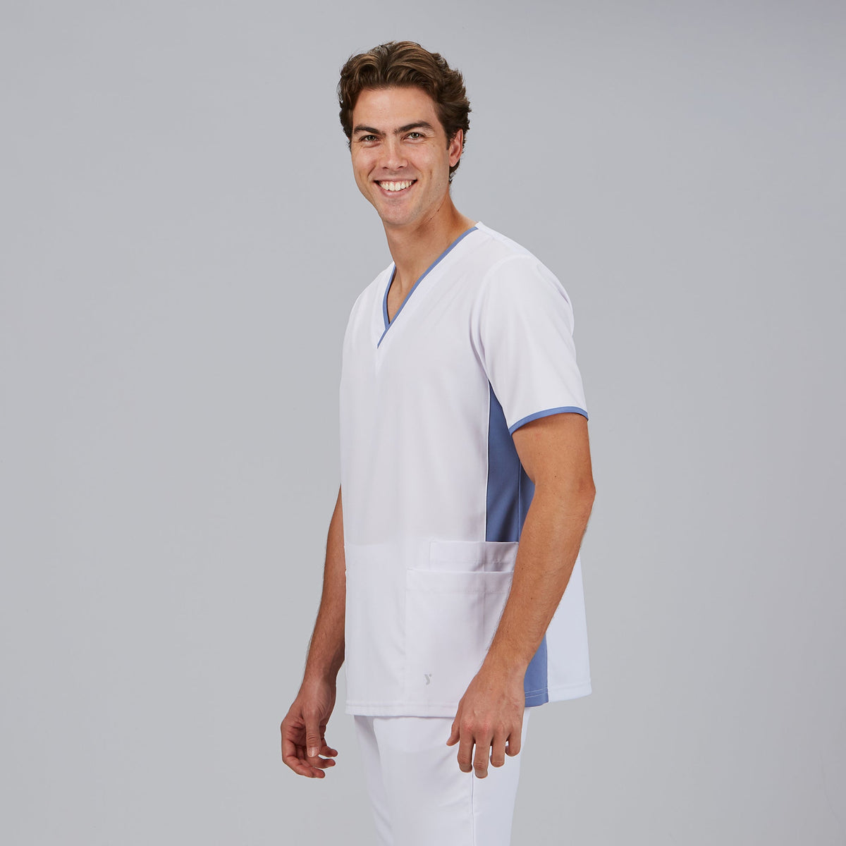 BLUSA HOMBRE ESCOTE PICO COMBINADA M/C GAEL
