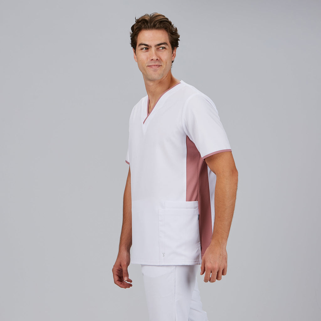BLUSA HOMBRE ESCOTE PICO COMBINADA M/C GAEL