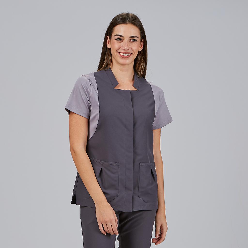 BLUSA MUJER BOTON OCULTO M/C CARMINA