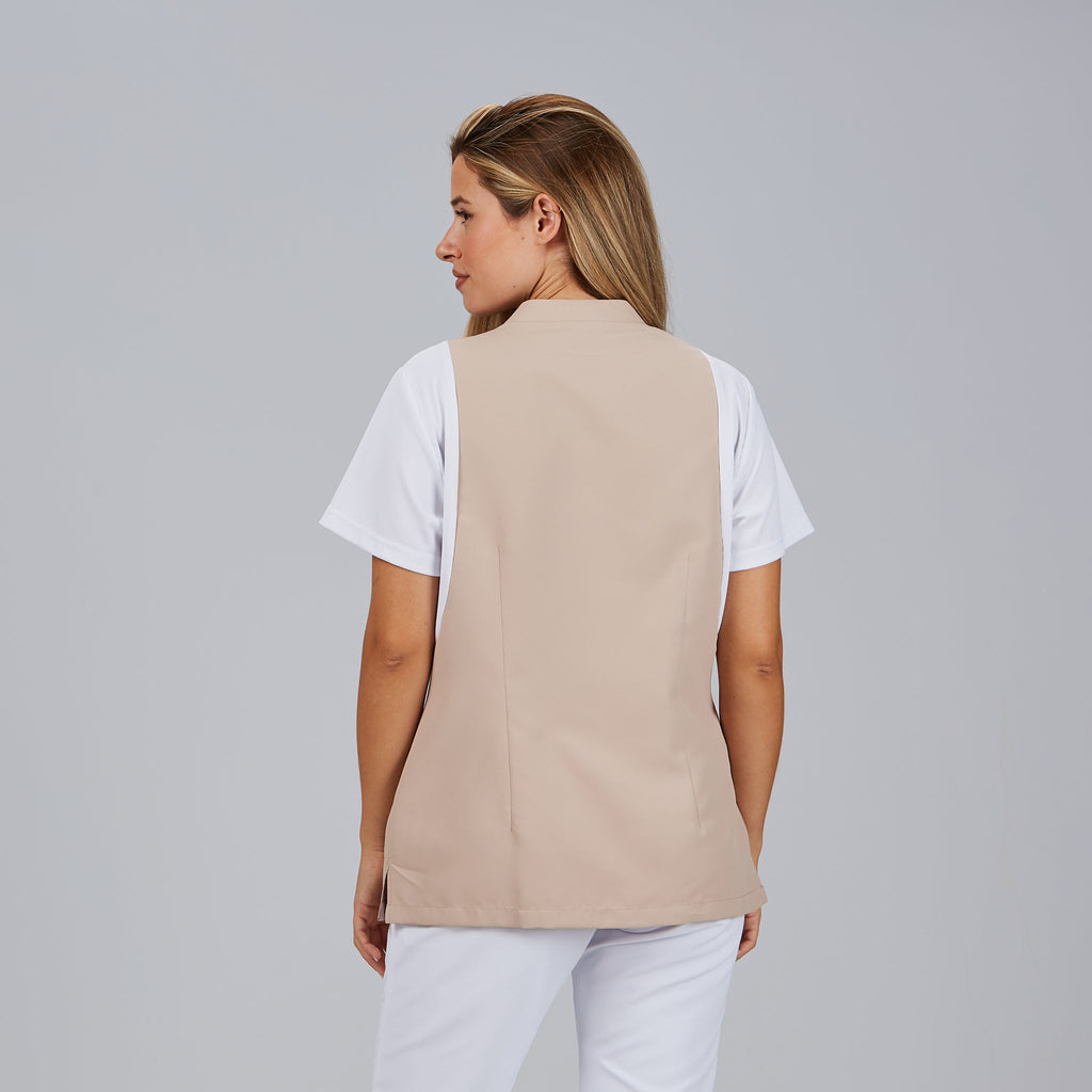 BLUSA MUJER BOTON OCULTO M/C CARMINA