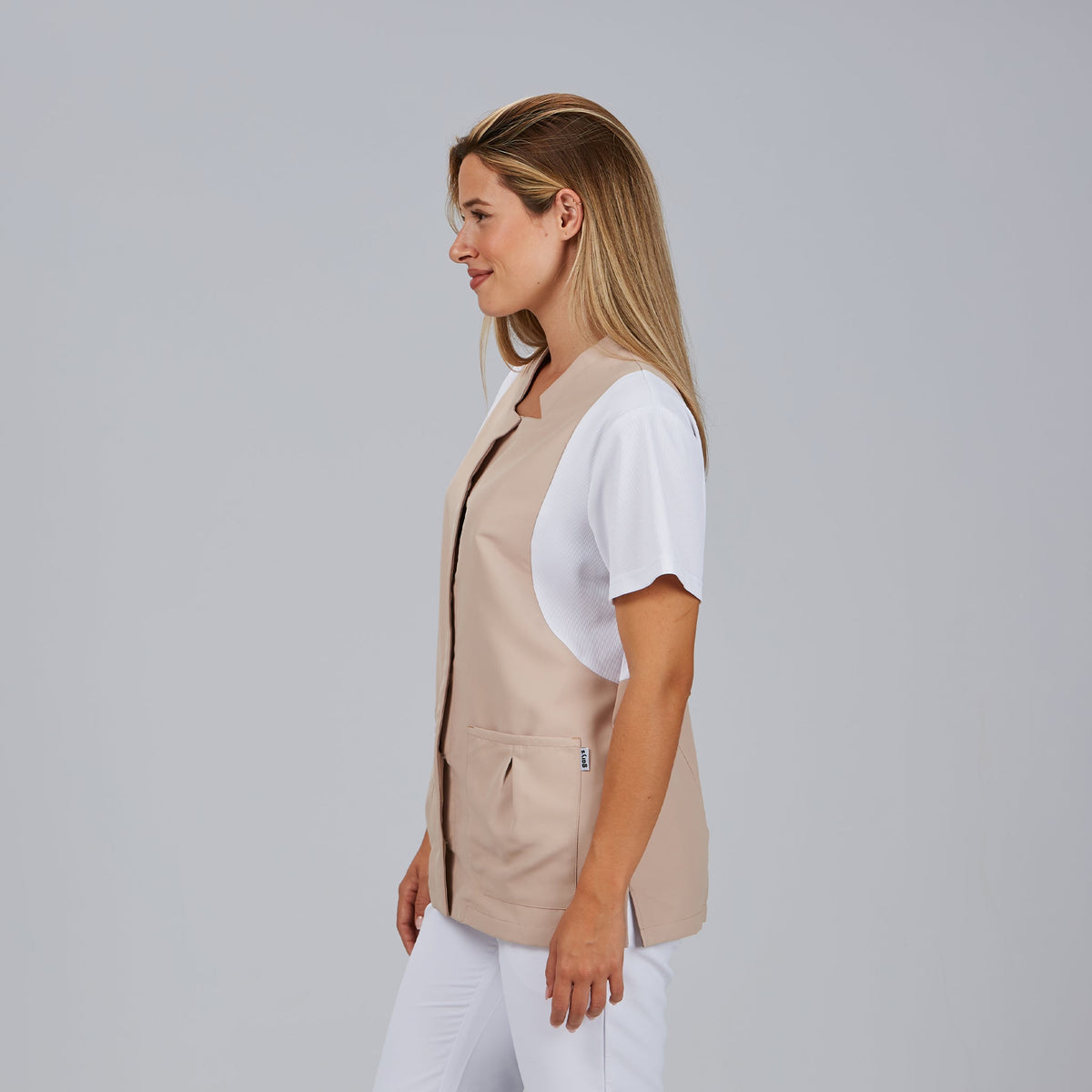 BLUSA MUJER BOTON OCULTO M/C CARMINA
