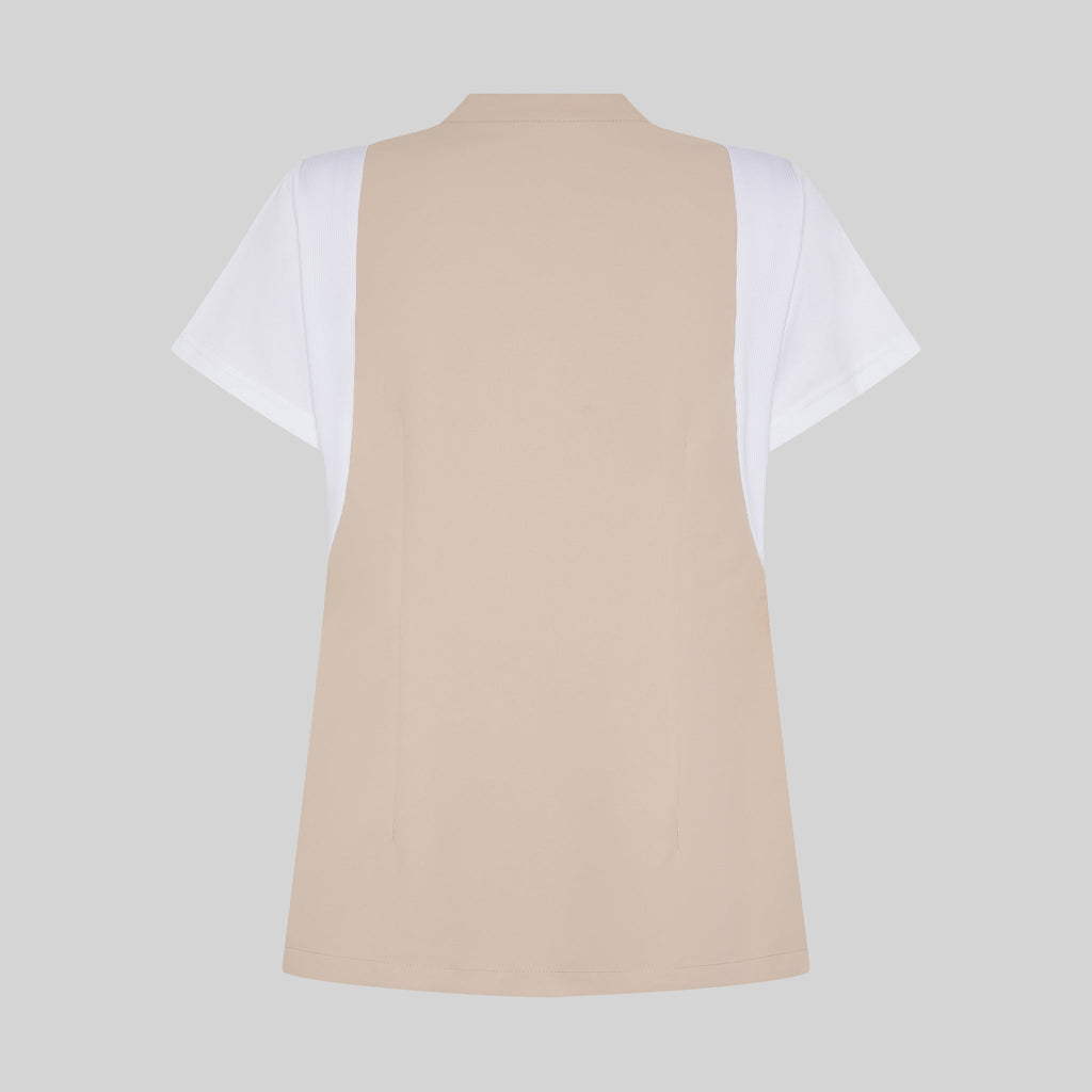 BLUSA MUJER BOTON OCULTO M/C CARMINA