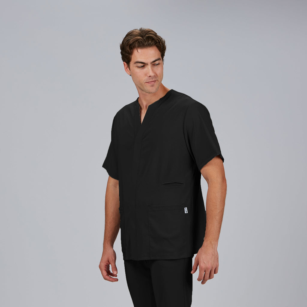 BLUSA HOMBRE ABIERTA CUELLO PICO M/C ALONSO