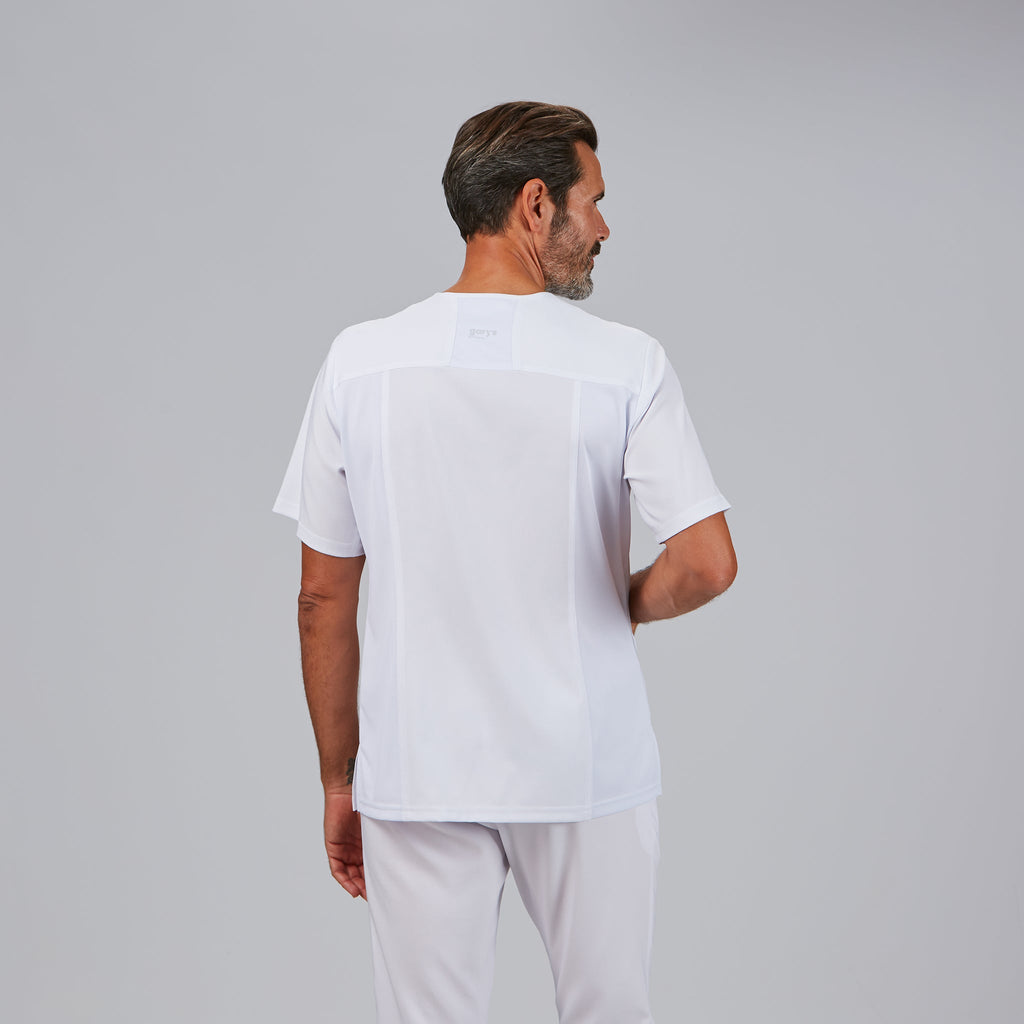 BLUSA HOMBRE ABIERTA CUELLO PICO M/C ALONSO