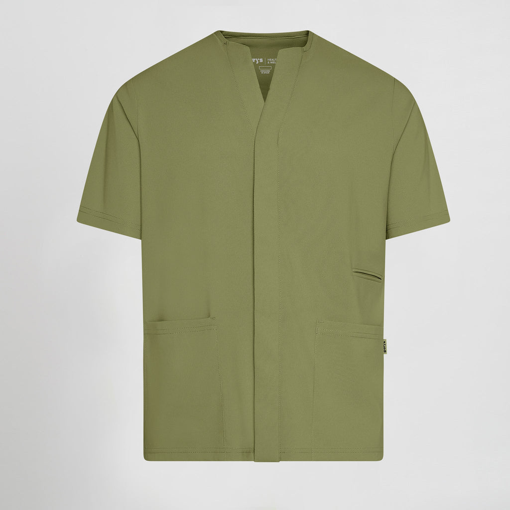 BLUSA HOMBRE ABIERTA CUELLO PICO M/C ALONSO
