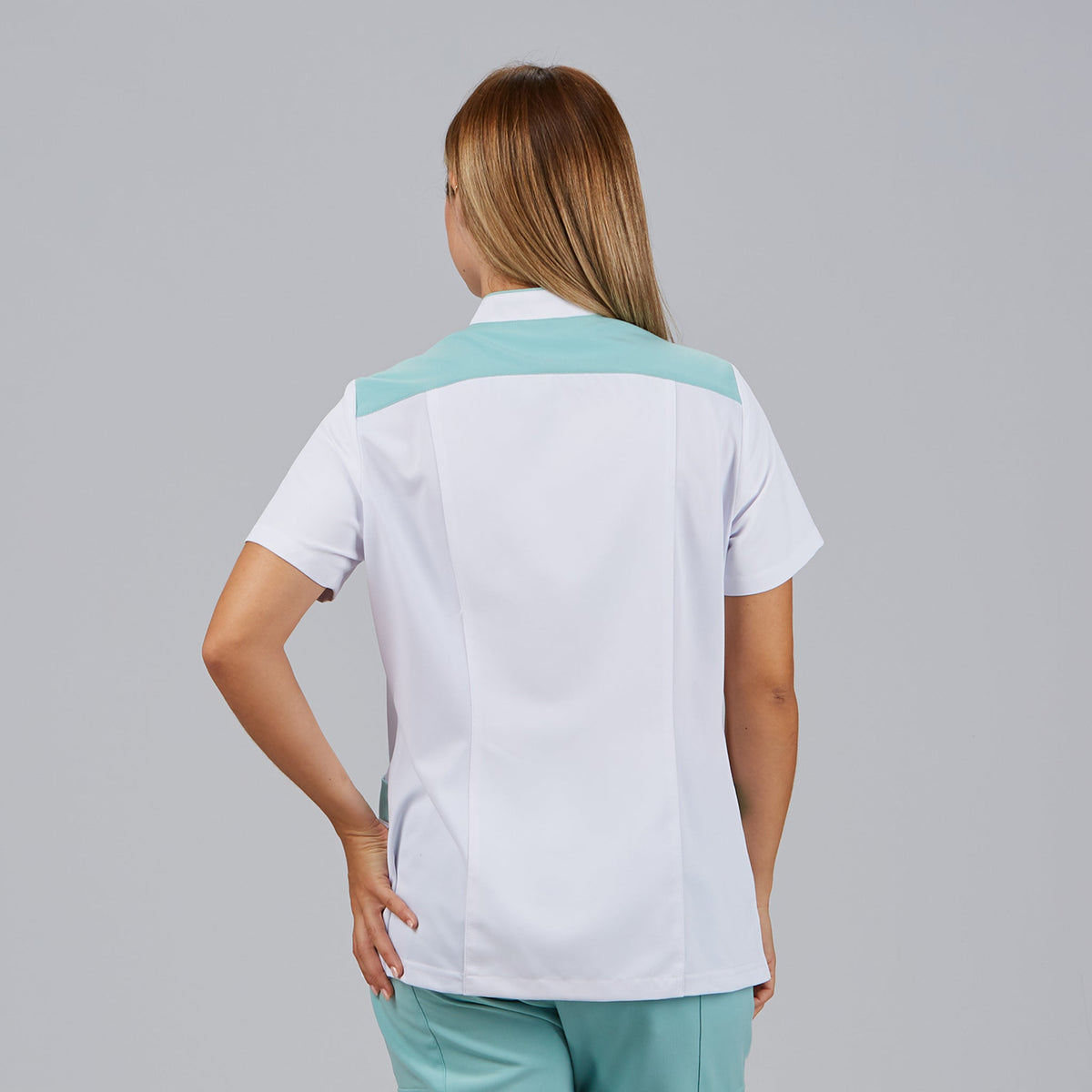 BLUSA MUJER ABIERTA CUELLO MAO M/C JUDIT
