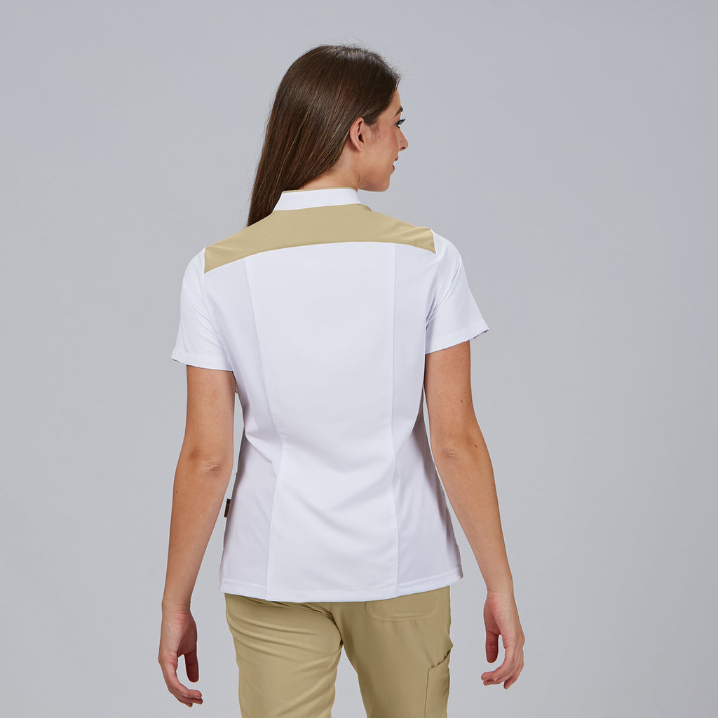 BLUSA MUJER ABIERTA CUELLO MAO M/C JUDIT