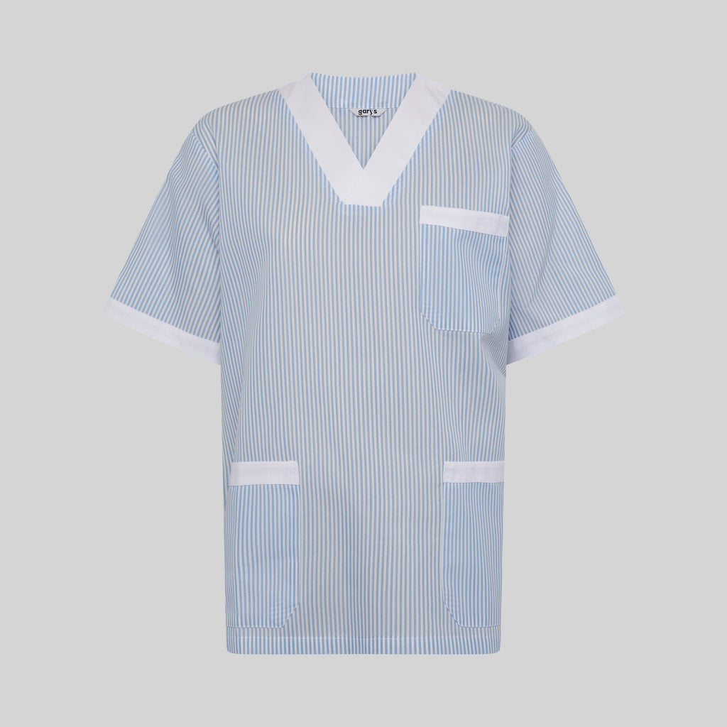 BLUSA SANITARIO UNISEX PICO VICHY COMBINADA