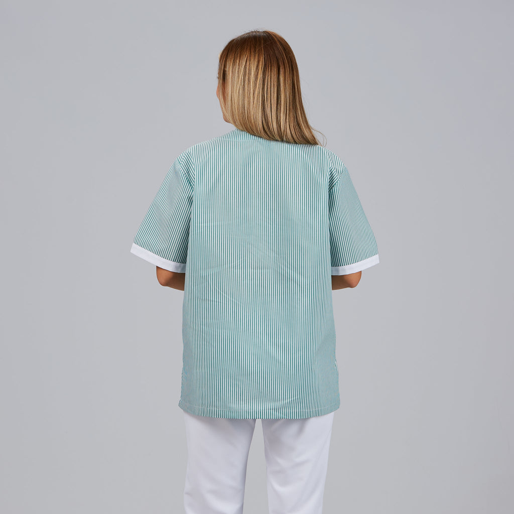BLUSA SANITARIO UNISEX PICO VICHY COMBINADA