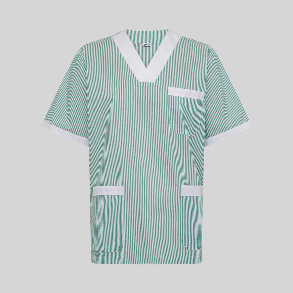 BLUSA SANITARIO UNISEX PICO VICHY COMBINADA