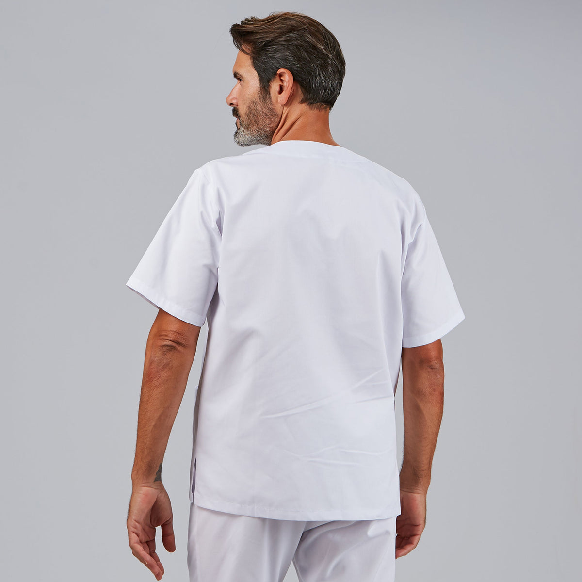 BLUSA SANITARIO UNISEX PICO BOTONES