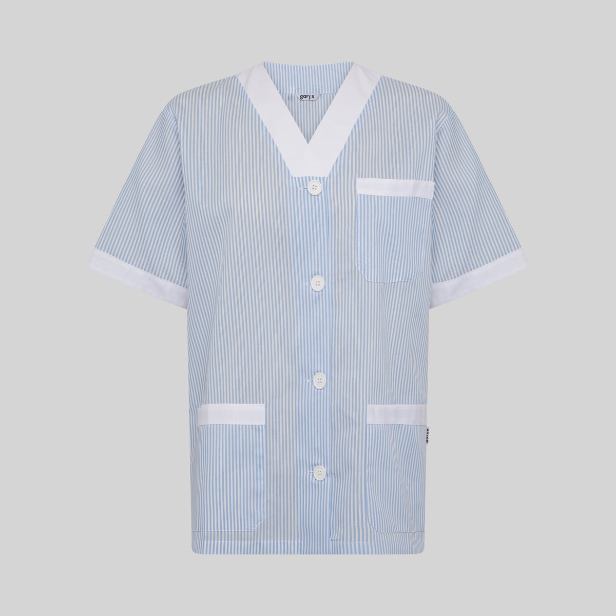 BLUSA SANITARIO UNISEX PICO ABIERTO VICHY COMBINADA