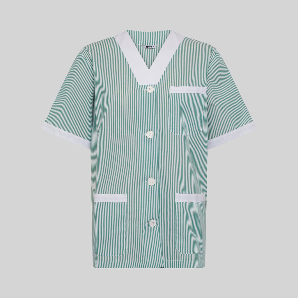 BLUSA SANITARIO UNISEX PICO ABIERTO VICHY COMBINADA