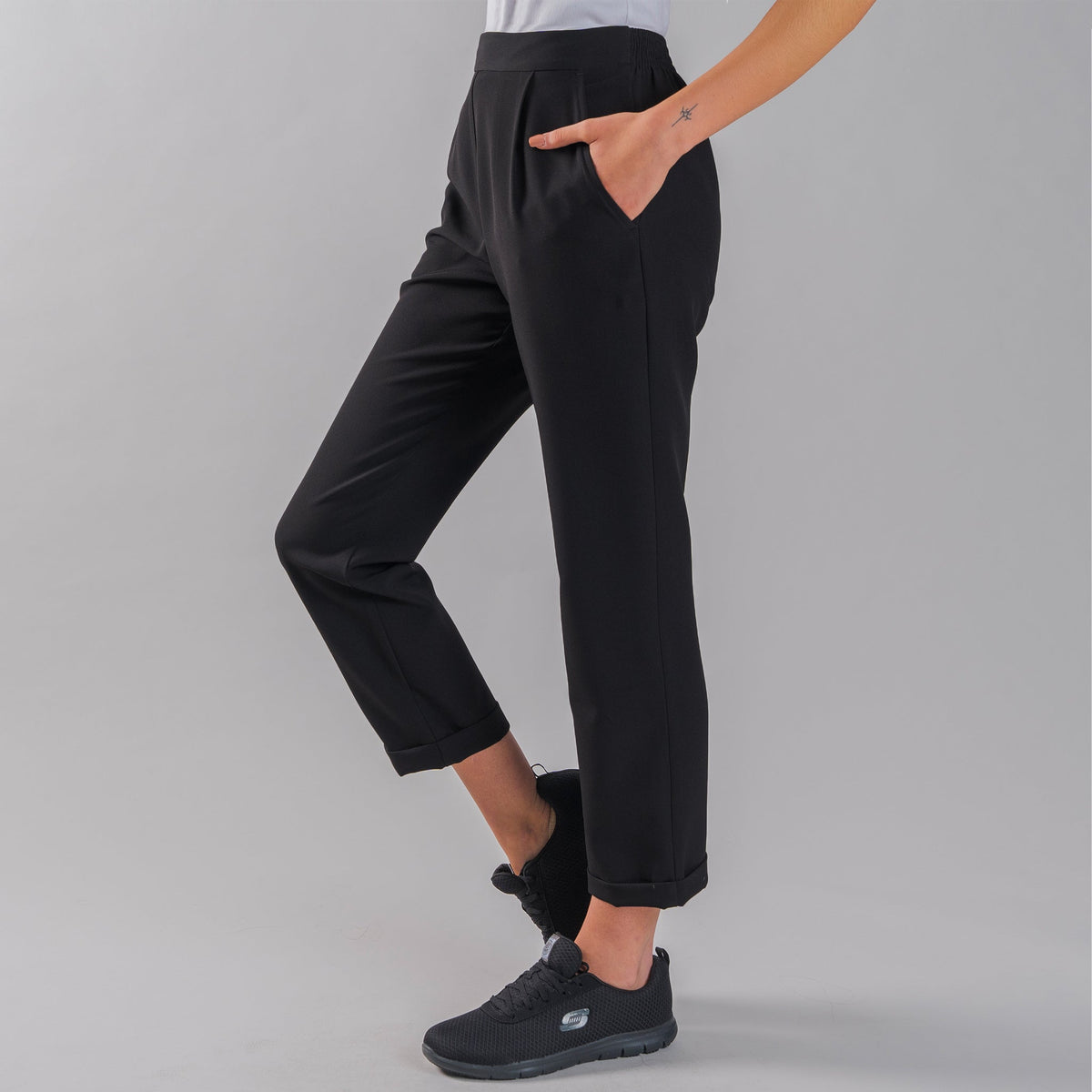 PANTALON MUJER BIELASTICO BAJO VUELTO